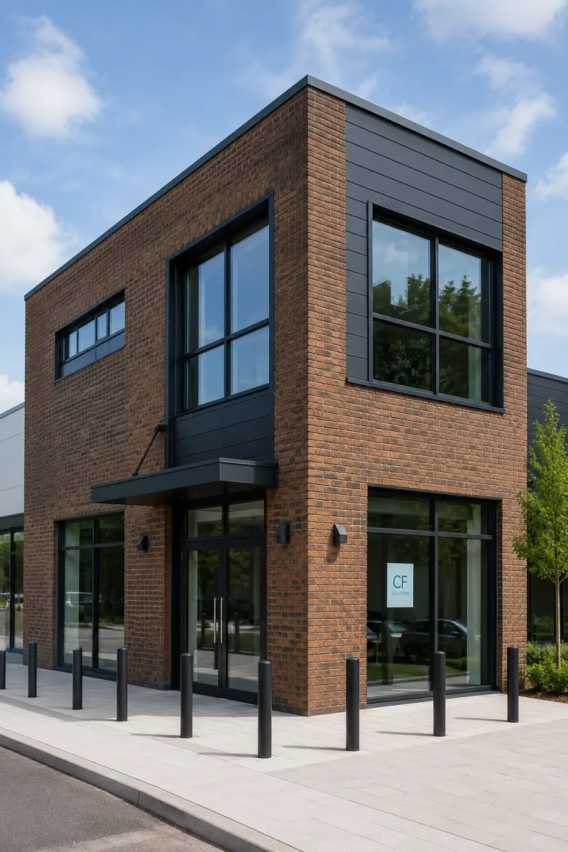 Small business exterior windows suitable for regular cleaning