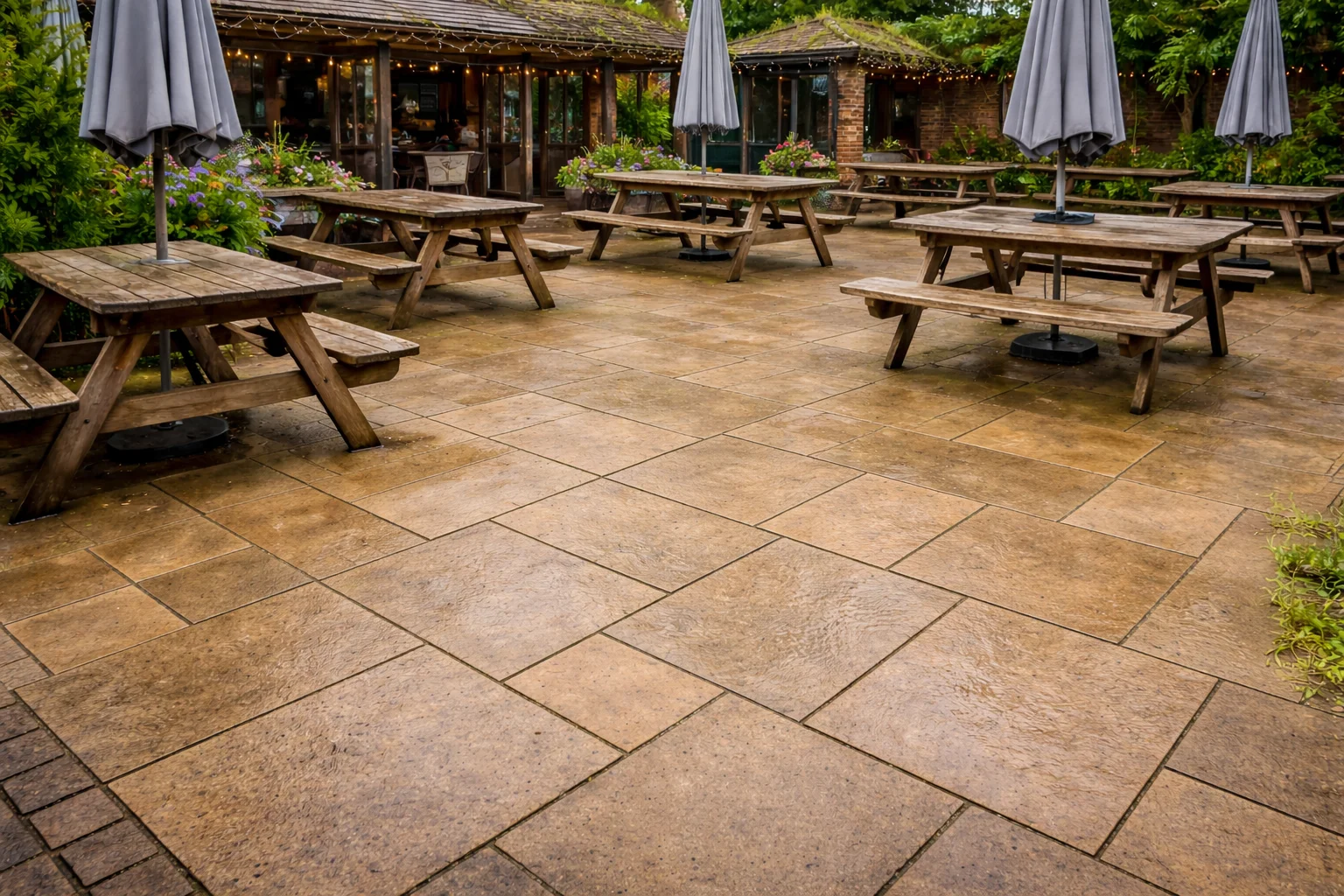 Block paving cleaning project in South West London